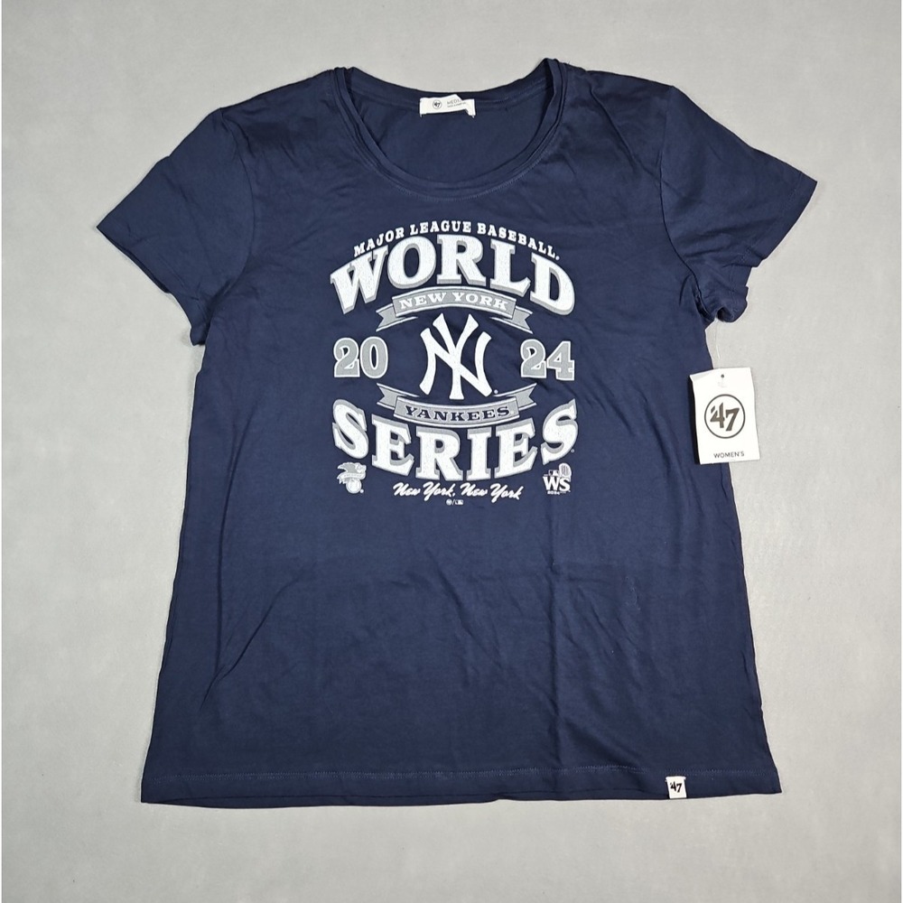 47 Brand Womens NY Yankees 2024 World Series Graphic T Shirt Size Medium NWOT